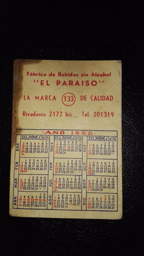 Almanaque Papel Año 1960- Coleccionable