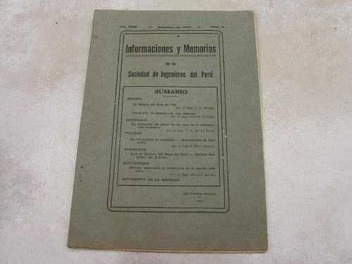 Mercurio Peruano: Boletin Ingenieria 9,  1927 L25 Ig8rn