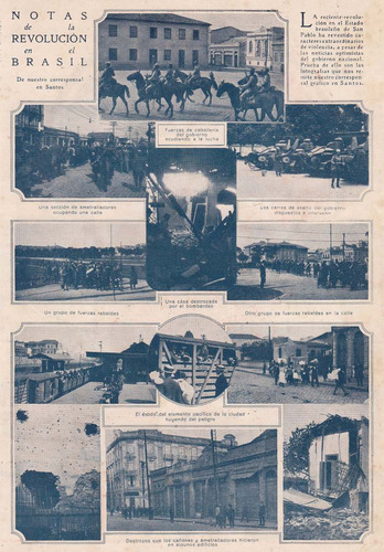 Brasil 1924 Revolucion Paulista Fotos Unicas Revista Uruguay