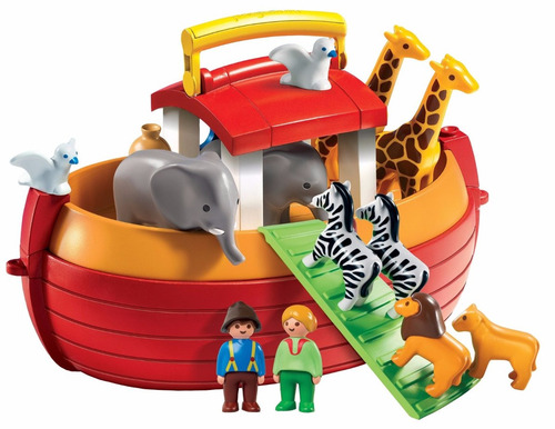 Imagen 2 de 6 de Educando Playmobil 123 El Arca De Noé Maletín 6765