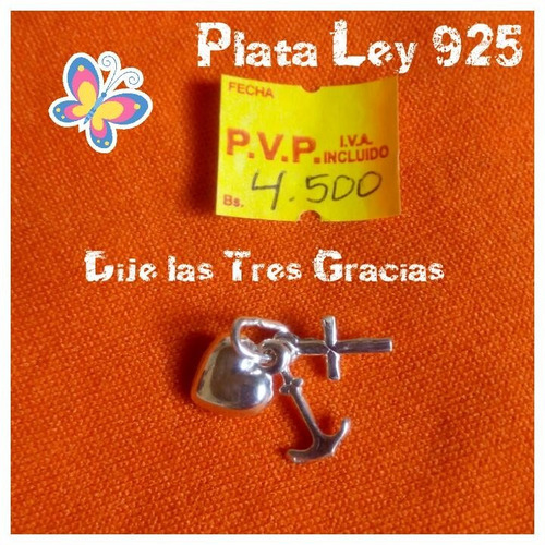 Dije Elaborado En Plata Ley 925 - Las Tres Gracias - Oferta!