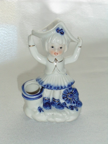 Portalapicera Candelero Porcelana Japan Escritorio Muñec C30