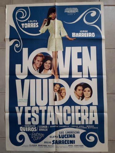 Poster Afiche Cine Argentino - Joven, Viuda Y Estanciera *