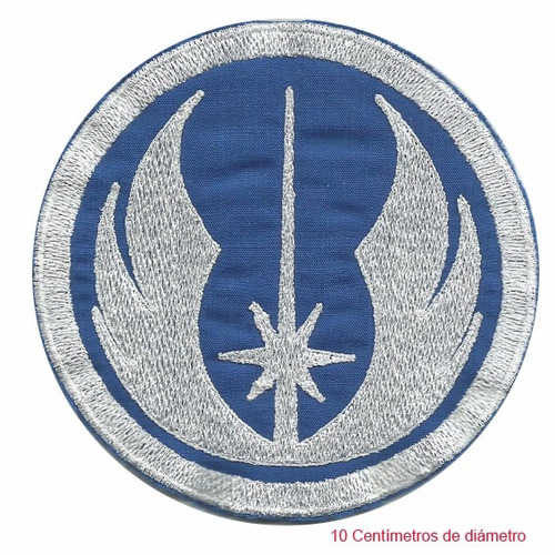 Parche Star Wars Jedi Azul Bordad Con/sin Termoadhesivo 10cm