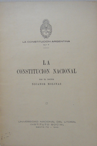 La Constitucion Nacional Nicanor Molinas 