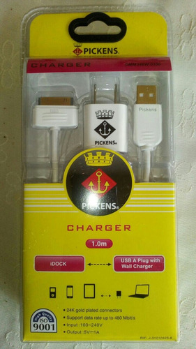 Cable Usb Con Cargador Para iPhone iPod Etc