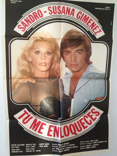 Afiche De Cine Original - Sandro - Tu Me Enloqueces