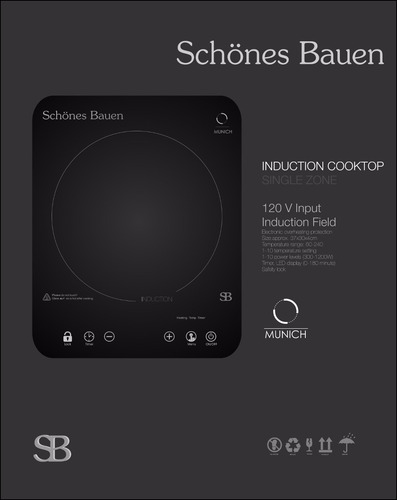 Schönes Bauen Parrilla Inducción Munich 1 Zona 110/120v