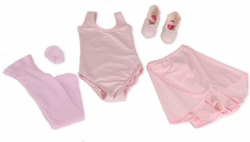 Kit Roupa Uniforme Figurino Ballet Para Aulas Infantil