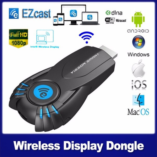 Ezcast, V5 Ii, Full Hd, Dongle Inalámbrico Miracast, Airplay