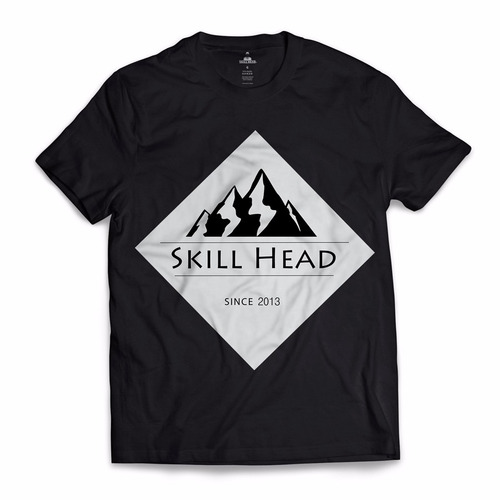 Camiseta Masculina Skill Head Since 2013 Preto Montanha