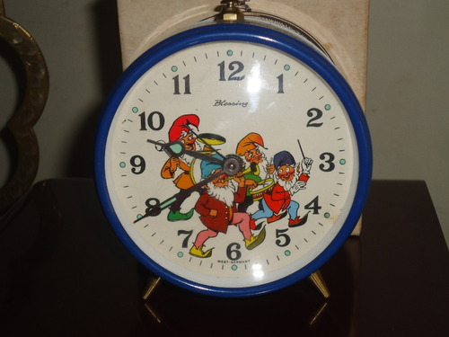 Vint.retro Reloj  Alemán Antiguo Duendes Años 70