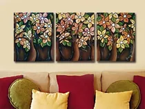 Comprar Cuadros Modernos Pintados A Mano - 120cm X 50cm- Originales