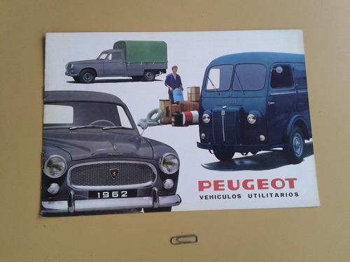 Peugeot Utilitarios Furgón 1962 Folleto Publicidad Promoción