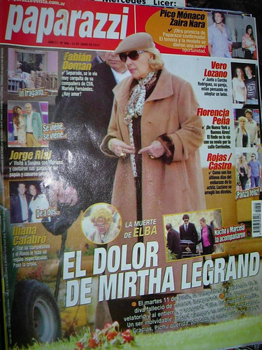 Revista Paparazzi 605 Legrand Peña Alves Oreiro Drozdek Nara