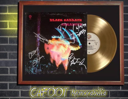 Black Sabbath Paranoid Tapa Lp Firmada Y Disco Oro Ozzy