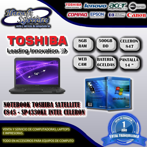 Latop Toshiba Satellite C845 - Sp4330kl Intel Celeron