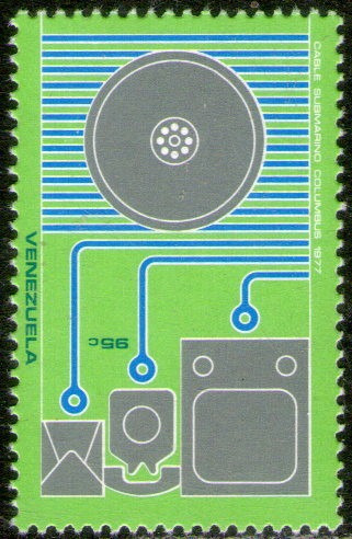 Venezuela Sello Mint Cable Submarino Columbus Año 1977