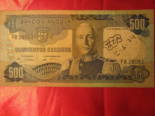 Colonia De Angola 500 Escudos 1972