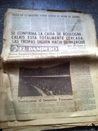 Diario El Pampero 25 Mayo 1940 Boca Juniors Inaugura Estadio