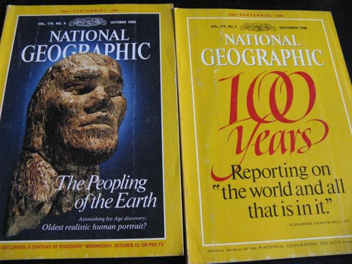 Mercurio Peruano: 2 Revistas National Geographic 1988 L139
