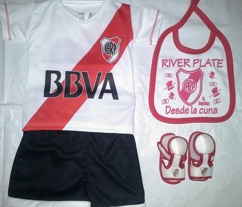 Conjunto Bebe River Camiseta+short+babero+escarpines