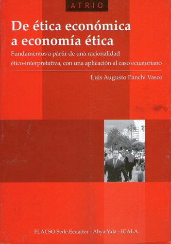 De Etica Economica A Economia Etica - Luis Panchi Vasco
