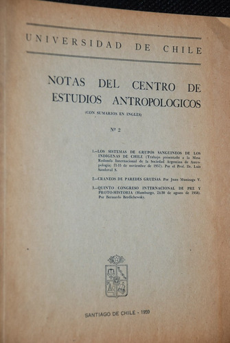 Indigenas Antropologia Estudios 1959 Cráneos