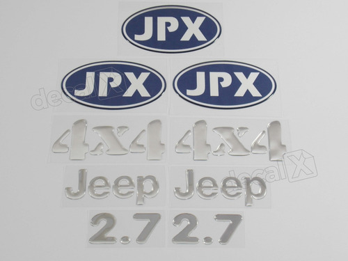 Kit Emblema Adesivo Resinado Jpx Jeep