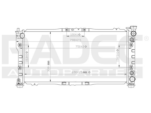 Radiador  626/mx6 93-97 L4 2.0 Lts Automatico