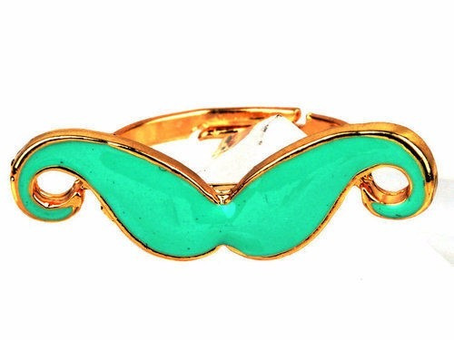Anel Ajustavel Dourado Com Bigode Vere