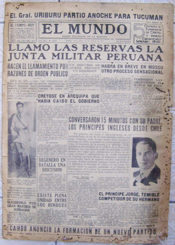 El Mundo Nº 1010 * 23 De Febrero De 1931 * Diario Ilustrado