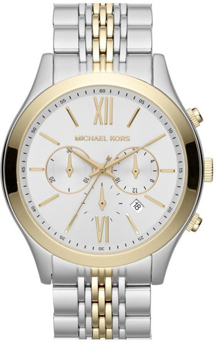 Relógio Michael Kors Mk8306 Brookton Orig Gold Silver