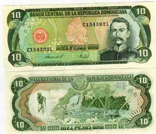 Billete Dominicana 10 Pesos Año 1988 Pick 119 Sin Circular