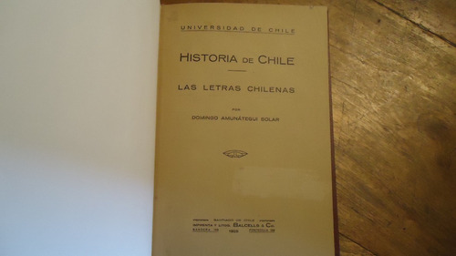 Historia De Las Letras Chilenas