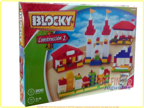 Blocky Construcción 2 Ladrillos Techos Bloques 200 Piezas