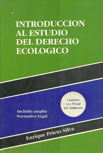 Libro Introducción Al Estudio Del Derecho Ecológico