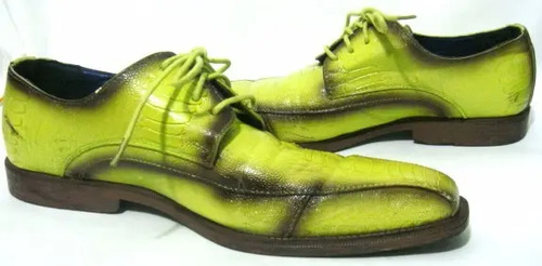 Zapatos Hombre 41 (size 9) Italiano Simil Lagarto Verde | MercadoLibre