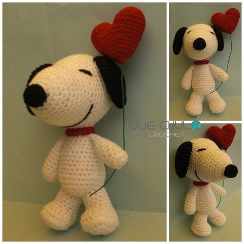 Muñeco Tejido Tipo Snoopy Amigurumi