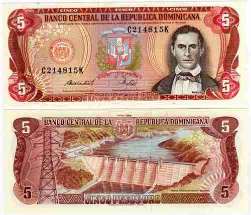 Billete Dominicana De 5 Pesos Año 1988 Pick 118 Sin Circular