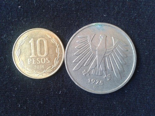 Moneda Alemania Federal 5 Mark Níquel 1875 Ceca G (c26)