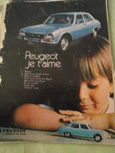 Publicidad Peugeot 504 Año 1971 Hoja Sola