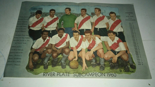 River Plate Subcampeon 1960 El Grafico Poster Con Tapas