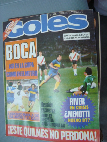 Revista Goles 1556 24/10/78 Boca Quilmes Repotaje A Maradona