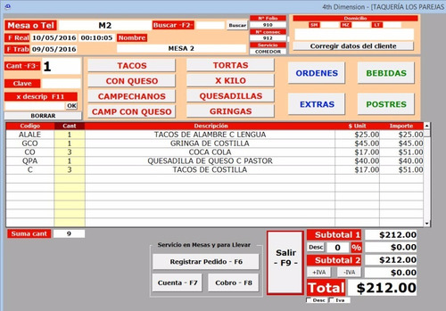 Taquerías. Programa-software. Muy Fácil Y Súper Eficaz