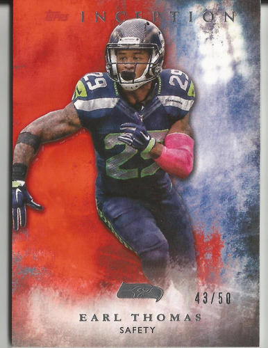 2015 Topps Inception Orange Earl Thomas S Seahawks /50