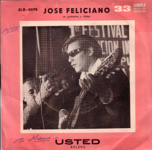 Jose Feliciano Usted Sin Fe Simple Vinilo Pvl Discos