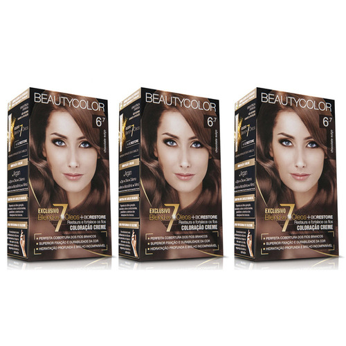 Kit Coloração Permanente Beautycolor Chocolate Suico 6.7