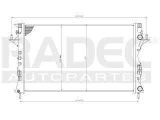 Radiador Renault Laguna 2004-2005-2006 L4 2.4 Lts Automatico