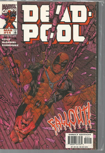 Deadpool N° 14 - Em Inglês - Editora Marvel - Formato 17 X 25,5 - Capa Mole - 1997 - Bonellihq Cx446 H23